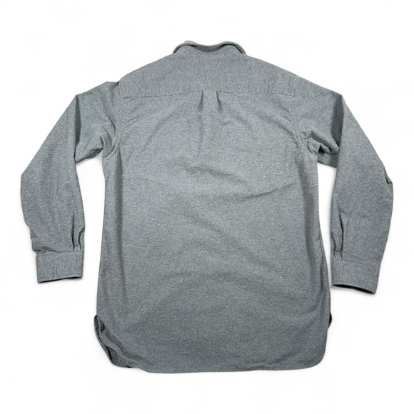 Vintage LL Bean Shirt Adult MEDIUM Gray Chamois Flannel Outdoor Heritage Y2K - Picture 3 of 10